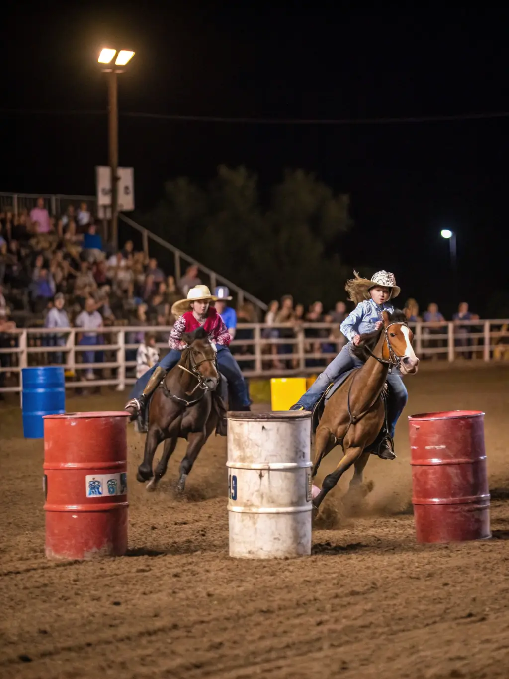 An action shot of a rider competing in a western equestrian competition, demonstrating precision and skill in a reining or barrel racing event at WESTERN ATTITUDE 19.